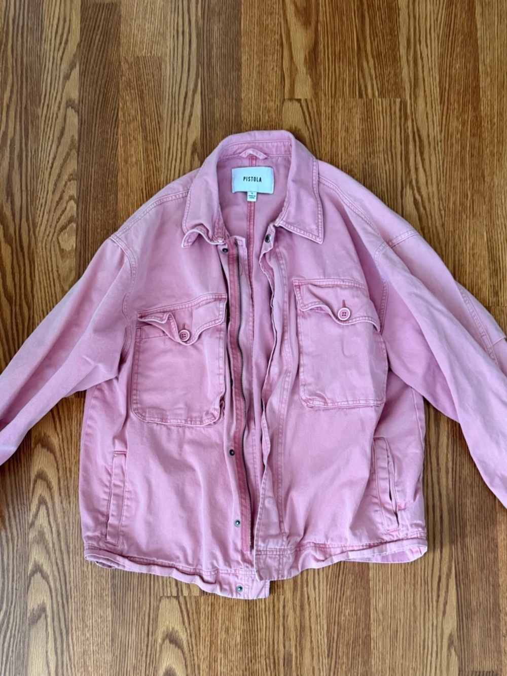 Pistola Pastel Pink Utility Jean Jacket